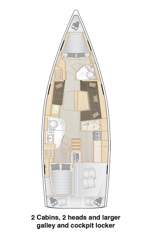 418 Plan - 2 Cabins & 2 Heads