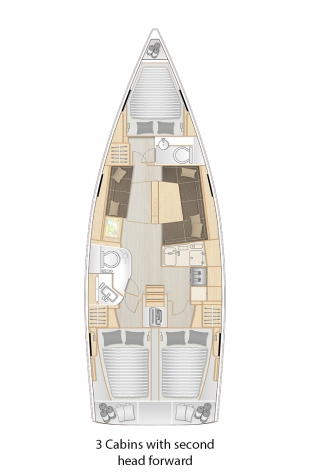 3 Cabin and 2 Heads 388