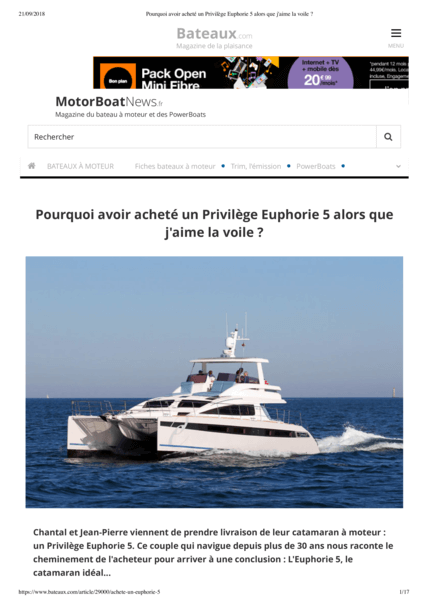 Bateaux.com 2018年9月