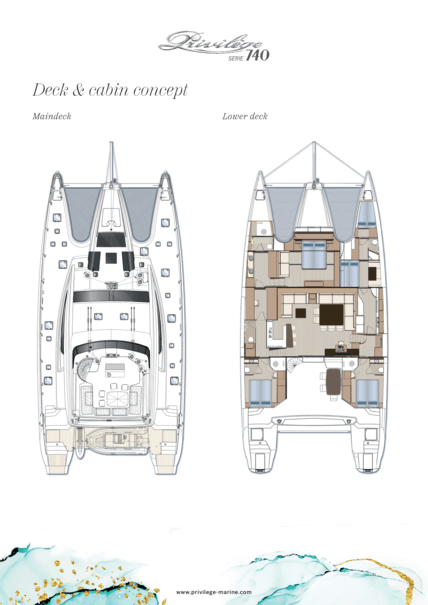 Privilège Serie 740 | Deck & cabin concept | Privilège
