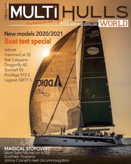 MultiHulls World N°173 FR - Review Privilege Signature 510 | Privilège Marine poursuit son objectif : proposer aux propriétaires des multicoques conç us pour le grand voyage. Cette année, le constructeur présente une nouvelle génération de catamarans, avec le 510 et le 580. | Privilège