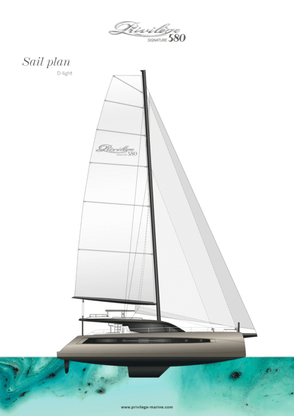 Privilège Signature 580 D-Light | Sail plan | Privilège